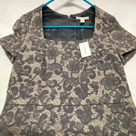 Banana Republic Dress Women's Size 4 Grey Lace Brocade Sheath Midi Fitted NWT - Picture 10 of 10
